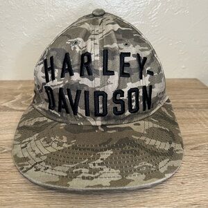 GENUINE HARLEY DAVIDSON 97602-23VM MEN'S WOVEN RACER FRONT GREEN CAP size small